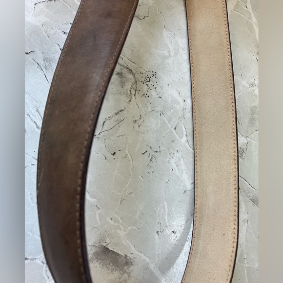 Classic Buxton Antique Maten Cowhide On Cowhide Split Size 38 Solid Brass Buckle - Picture 7 of 7